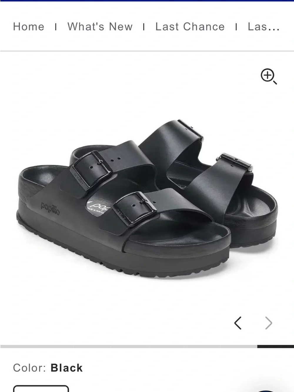 Birkenstock Arizona Flex Platform Sandal - Black Size 42/Women’s 11 No Box